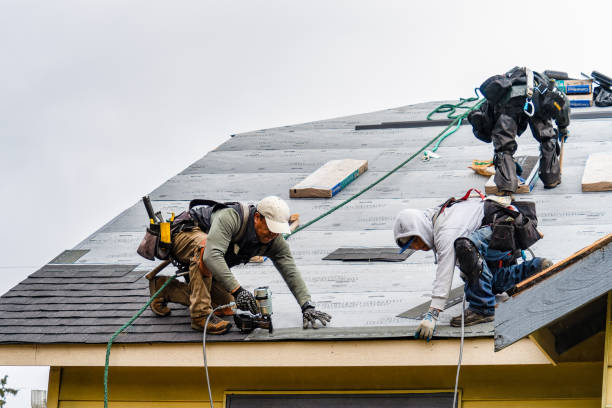 Professional Roof Replacement technician working in Port Chester, NY